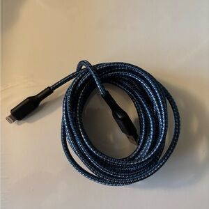 Two usb charging cords-6 1/2 feet and 10 feet long